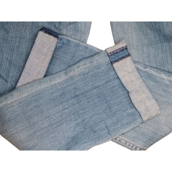 Hudson Bacara Straight Leg Cropped Rolled Cuff Denim Jeans Size 25 Cropped - Picture 9 of 12